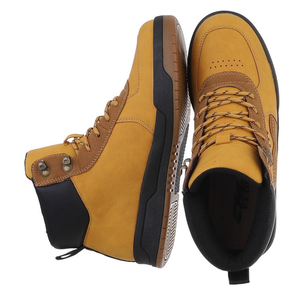 Coolwalk Herren Schnürschuhe Freizeit Stiefelette (88491760) Flach Boots in Camel – Bild 2 von 5