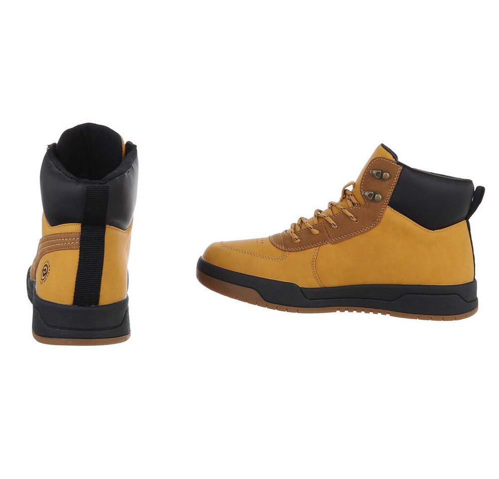 Coolwalk Herren Schnürschuhe Freizeit Stiefelette (88491760) Flach Boots in Camel – Bild 5 von 5