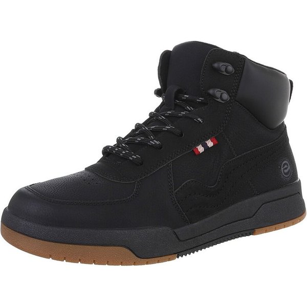 Coolwalk Herren Schnürschuhe Freizeit Stiefelette (88491765) Flach Boots in Schwarz