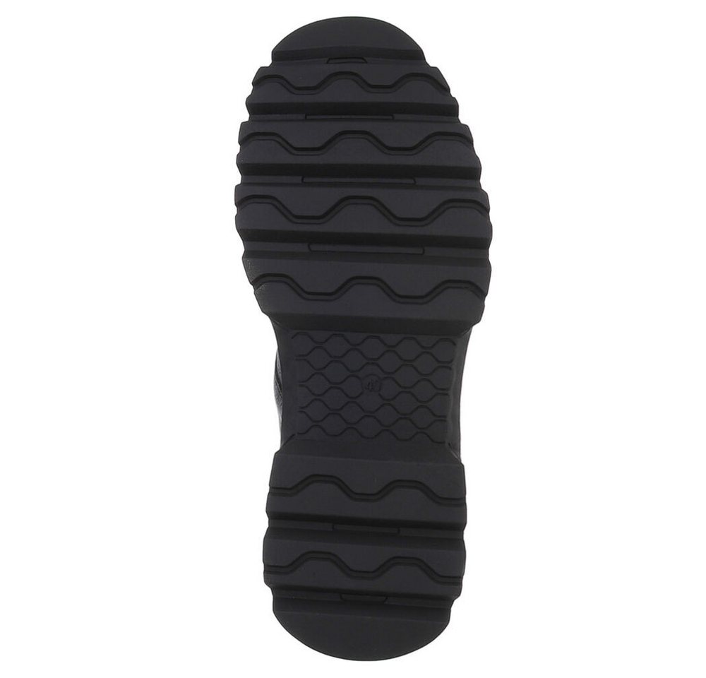 Coolwalk Herren Schnürschuhe Freizeit Stiefelette (88491802) Blockabsatz Boots in Schwarz – Bild 3 von 5