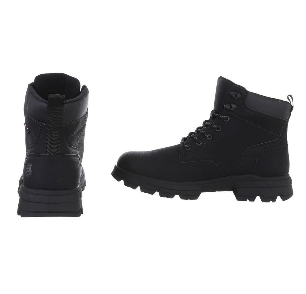 Coolwalk Herren Schnürschuhe Freizeit Stiefelette (88491802) Blockabsatz Boots in Schwarz – Bild 5 von 5
