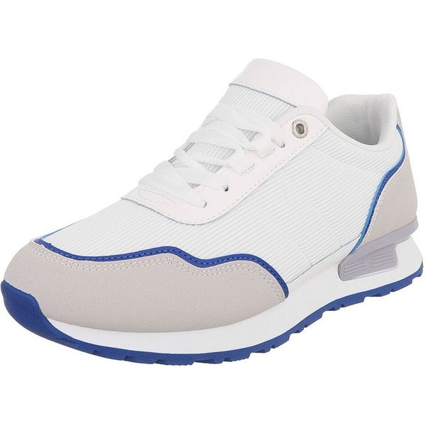 Coolwalk Herren Sneaker Sportlich mit Schnürung und Profilsohle Sneaker (91563866) Flach Sneakers in Weiß