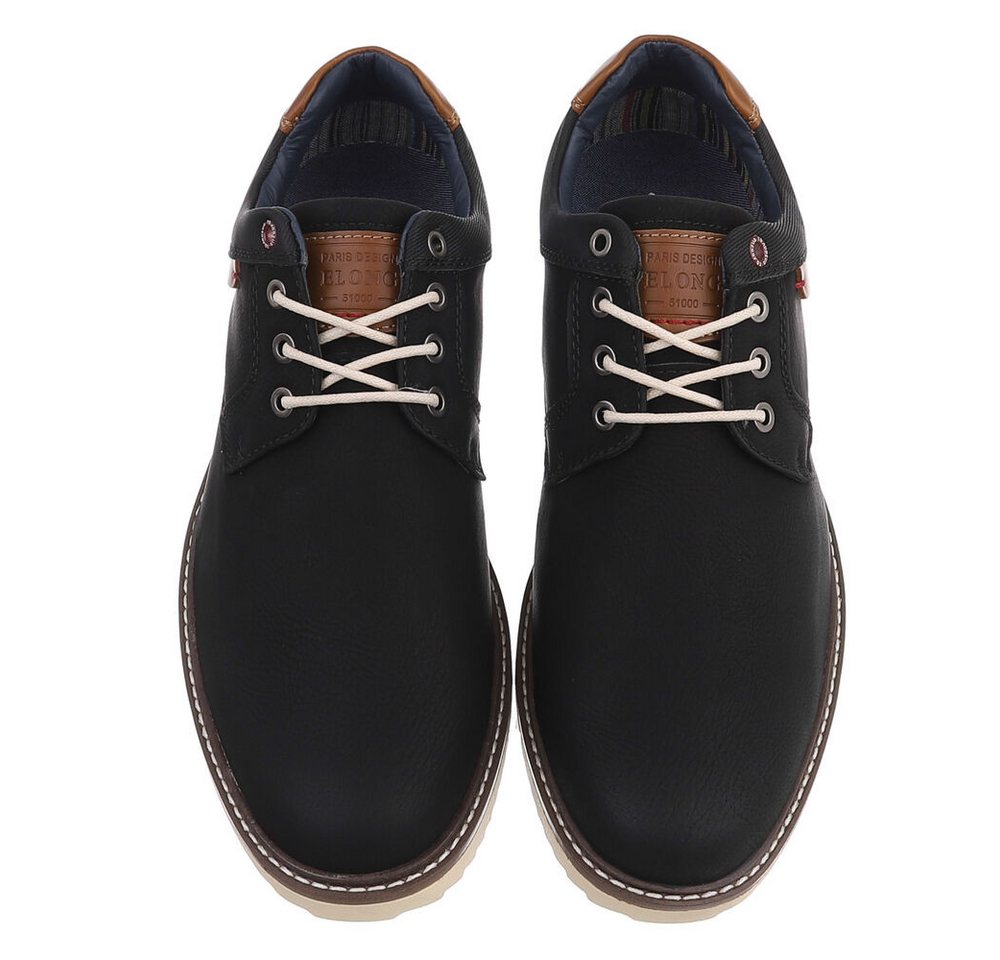 Coolwalk Herrenschnürschuh Casual mit Profilsohle Schnürschuh (91977330) Flach Schnürer in Schwarz – Bild 4 von 5