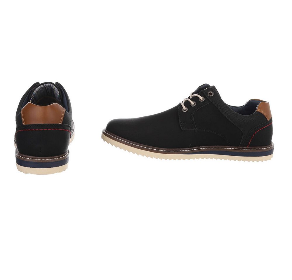 Coolwalk Herrenschnürschuh Casual mit Profilsohle Schnürschuh (91977330) Flach Schnürer in Schwarz – Bild 5 von 5