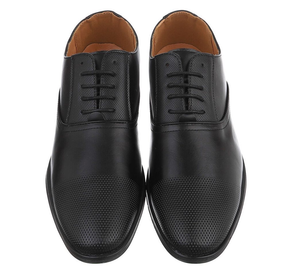 Coolwalk Herrenschnürschuh Derby in Lederoptik elegant Schnürschuh (92009981) Blockabsatz Business-Schuhe in Schwarz – Bild 4 von 5