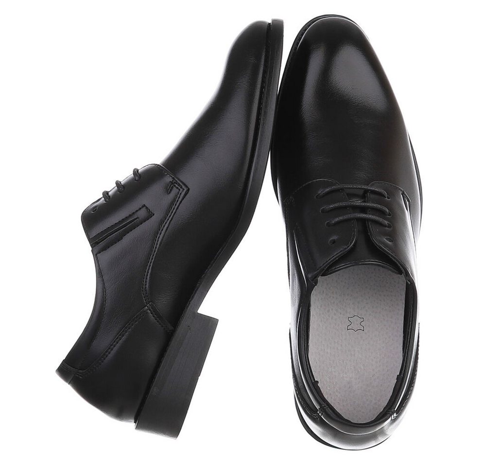 Coolwalk Herrenschnürschuh elegant in Lederoptik Schnürschuh (92422612) Blockabsatz Business-Schuhe in Schwarz – Bild 2 von 5
