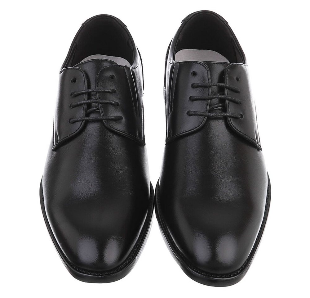 Coolwalk Herrenschnürschuh elegant in Lederoptik Schnürschuh (92422612) Blockabsatz Business-Schuhe in Schwarz – Bild 4 von 5