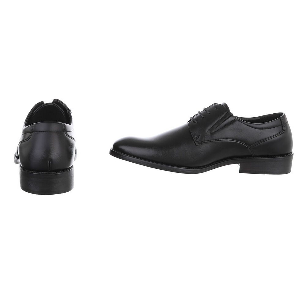 Coolwalk Herrenschnürschuh elegant in Lederoptik Schnürschuh (92422612) Blockabsatz Business-Schuhe in Schwarz – Bild 5 von 5