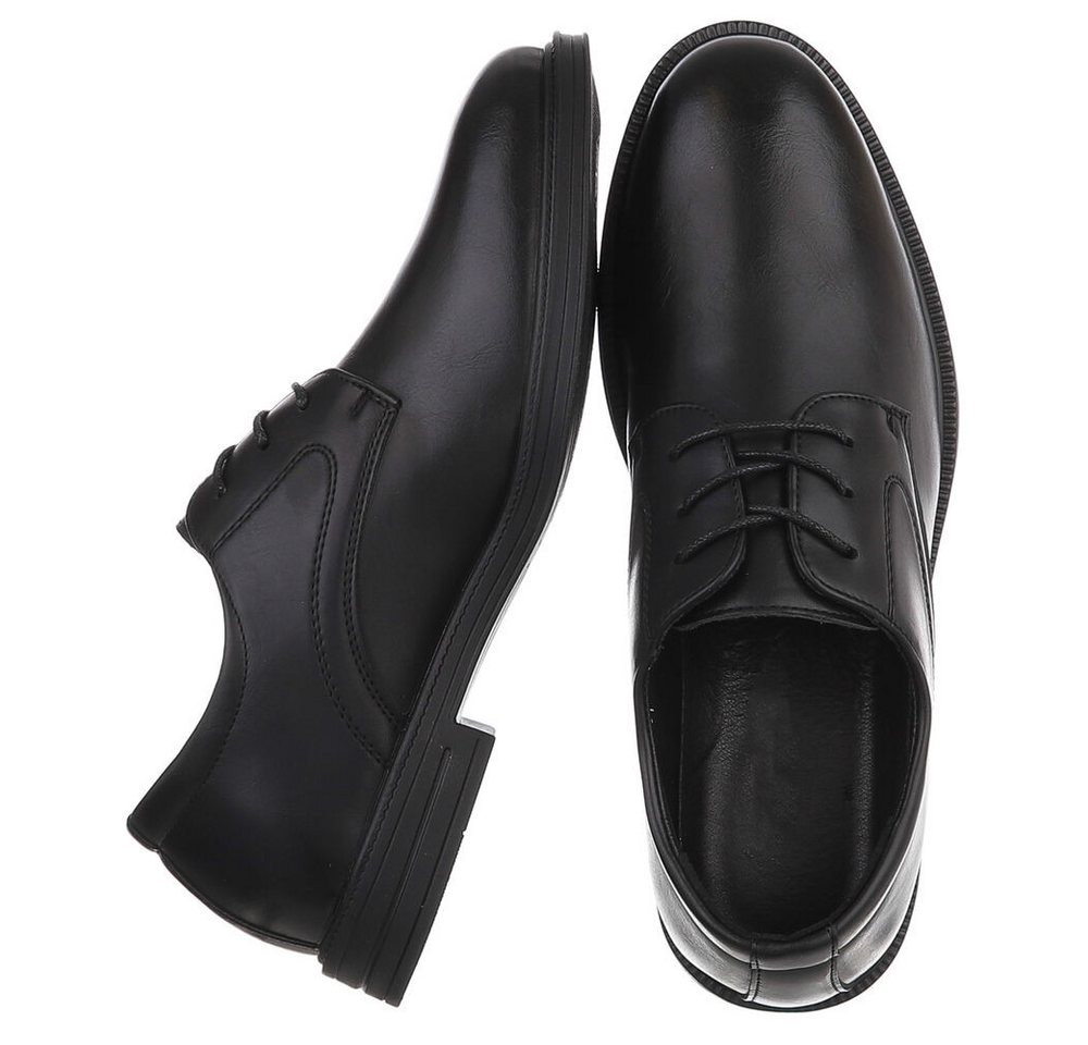 Coolwalk Herrenschnürschuh elegant in Lederoptik Schnürschuh (91917811) Blockabsatz Business-Schuhe in Schwarz – Bild 2 von 5