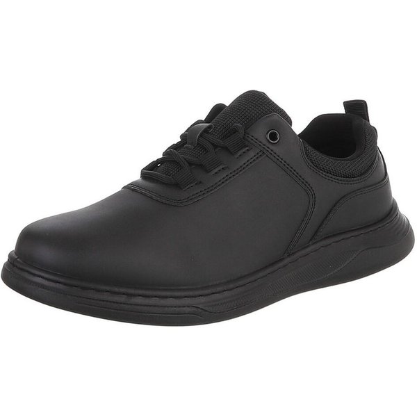Coolwalk Herrenschnürschuh in Lederoptik, sportlich elegant Schnürschuh (92422695) Flach Schnürer in Schwarz