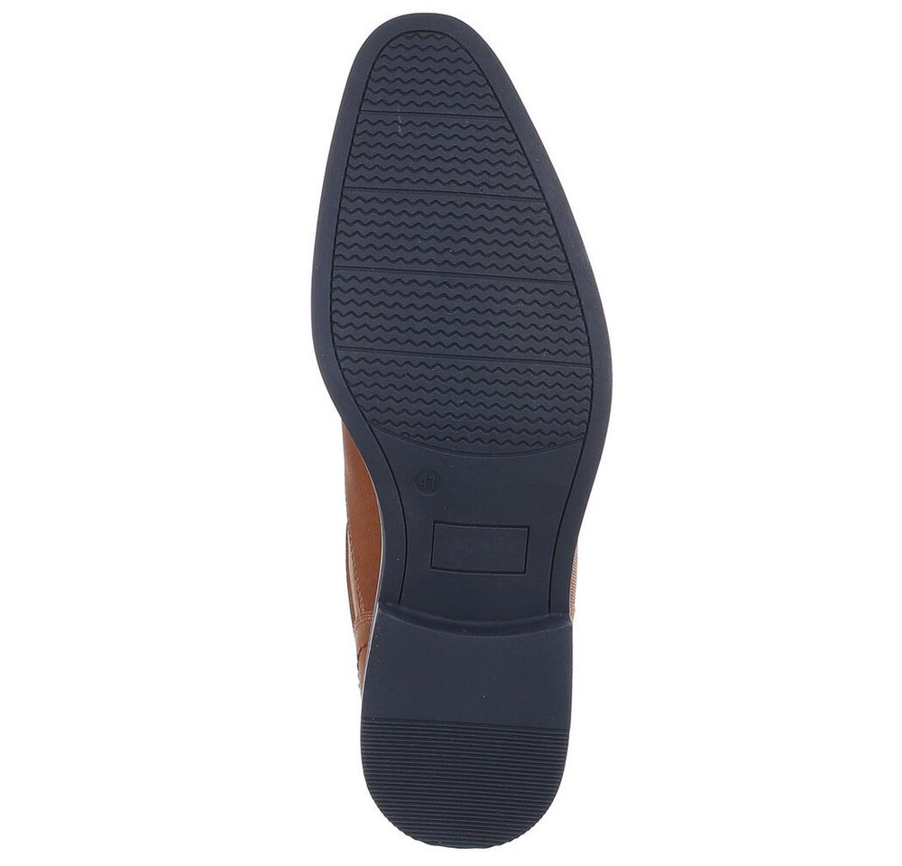 Coolwalk Herrenschuh Schnürer Casual aus Textil und Synthetik Schnürschuh (91917928) Blockabsatz Schnürer in Camel – Bild 3 von 5