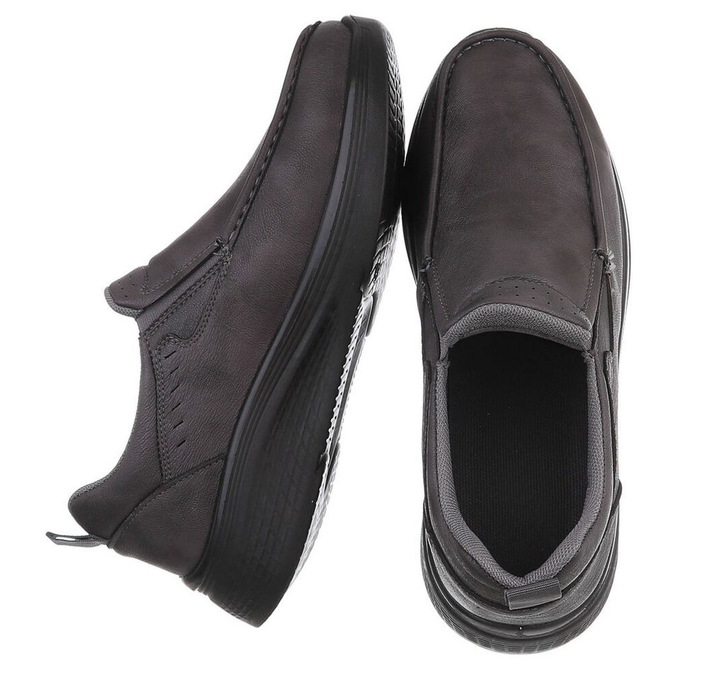 Coolwalk Herrenschuh Slip-On Komfortschuh mit Stretch-Einsatz Slipper (91563578) Flach Slipper in Dunkelgrau – Bild 2 von 5