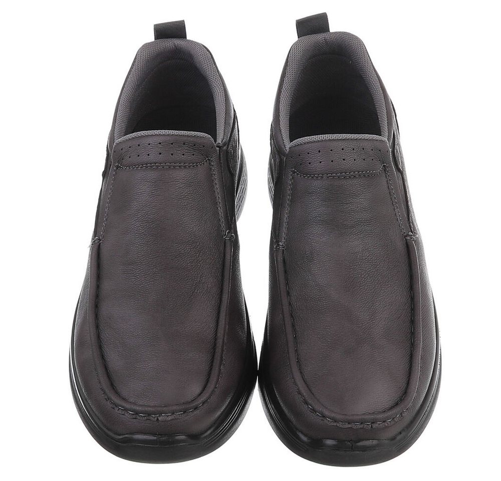 Coolwalk Herrenschuh Slip-On Komfortschuh mit Stretch-Einsatz Slipper (91563578) Flach Slipper in Dunkelgrau – Bild 4 von 5