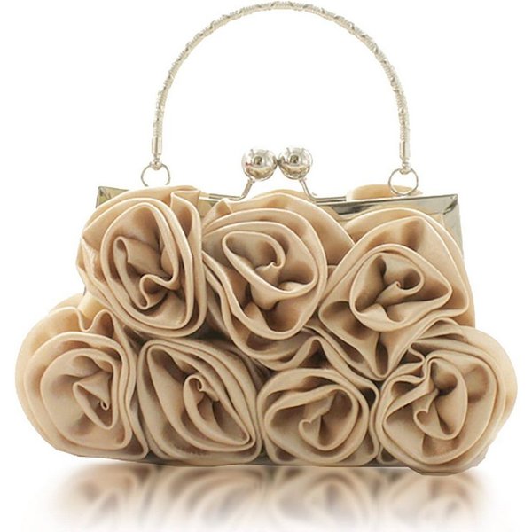 Coonoor Abendtasche Abend-Clutch für Damen, florales Satin, kleine Geldbörsen, mit abnehmbarem Riemen für Hochzeit, Party, Abschlussball