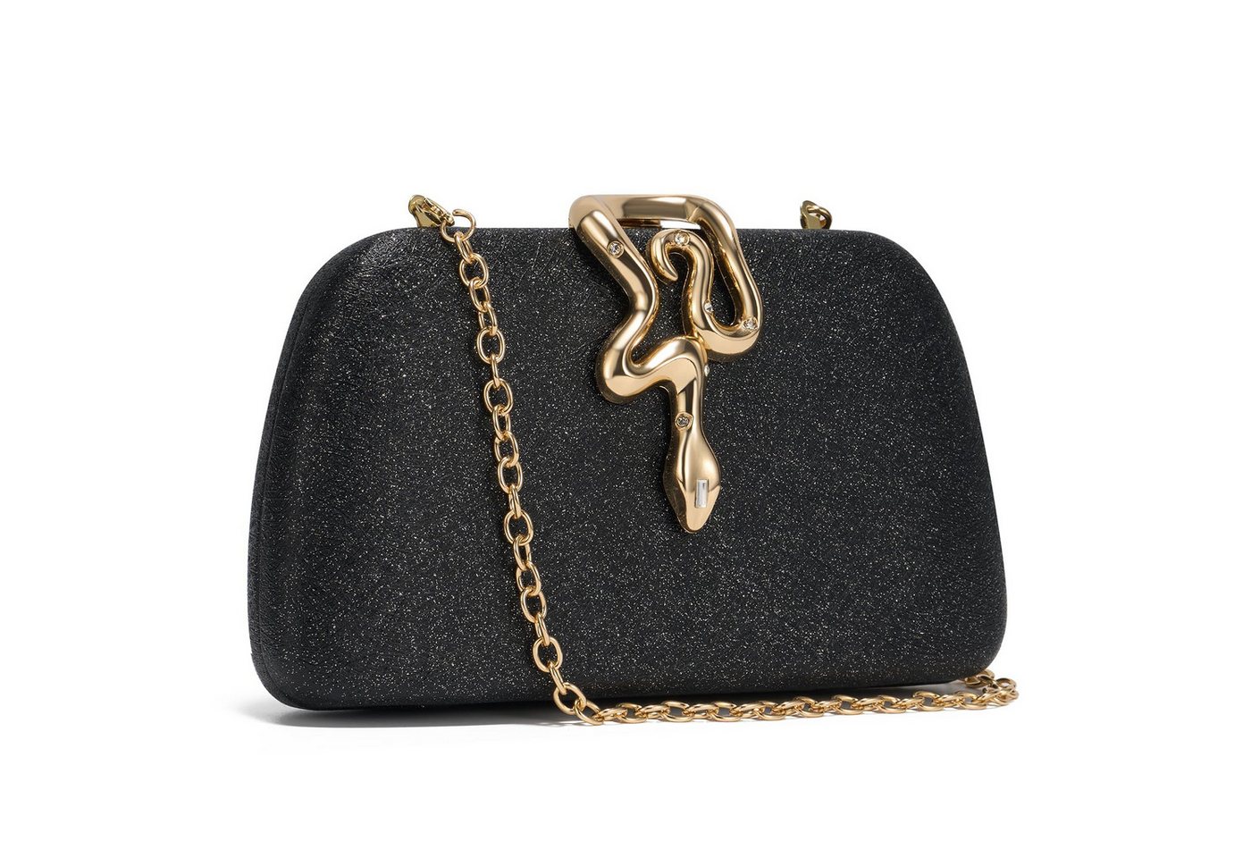 Coonoor Abendtasche Damen Glitzer Abendtasche, elegante Clutch, modische Schlangenleder Abendtasche, Party Clutch – Bild 2 von 5