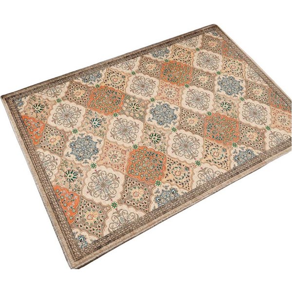 Coonoor Badematte Innen Fußmatte,Boho Blumen Teppich, Für Badezimmer Esszimmer Waschküche 40*60cm