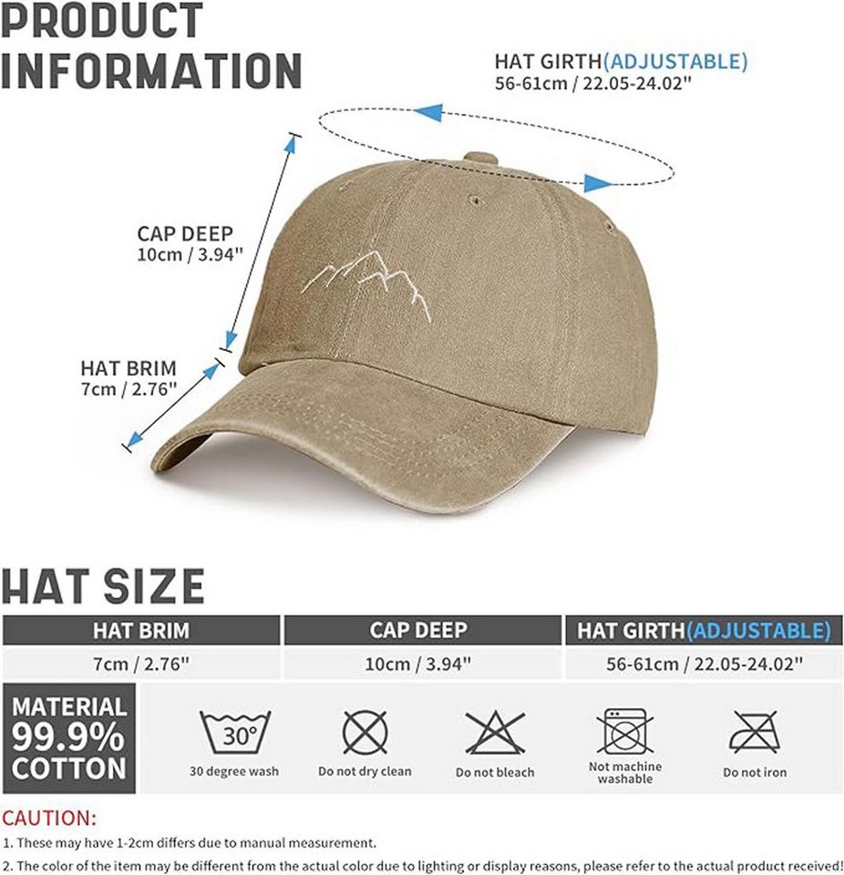 Coonoor Baseball Cap Baseballkappe Klassische Verstellbare Planit-Mütze – Bild 5 von 5