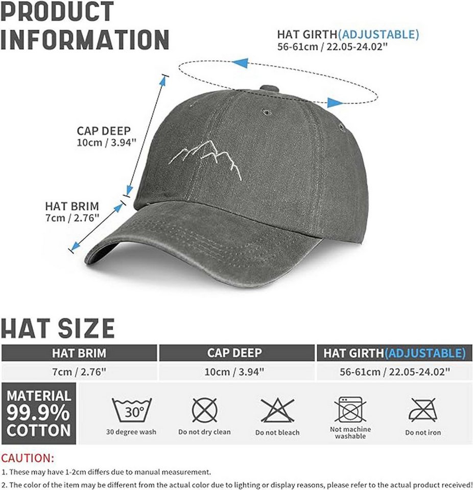 Coonoor Baseball Cap Baseballkappe Klassische Verstellbare Planit-Mütze – Bild 5 von 5