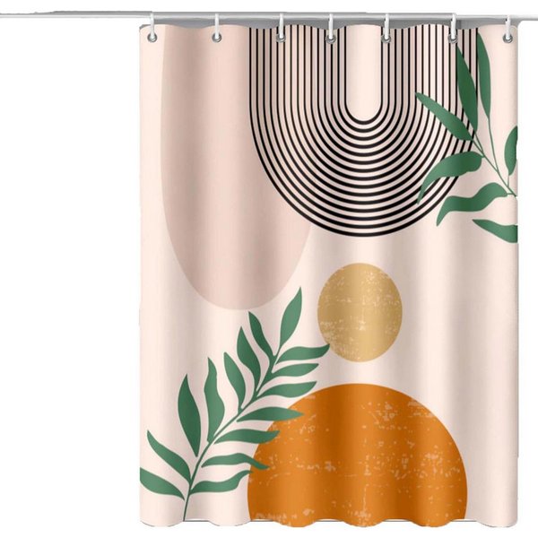 Coonoor Duschvorhang Boho 180x180cm,Wasserdicht Polyester Stoff Waschbar Badevorhang
