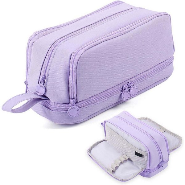 Coonoor Federmäppchen Große Kapazität, Mäppchen Federtaschen Etui Stifte 4 Fächer