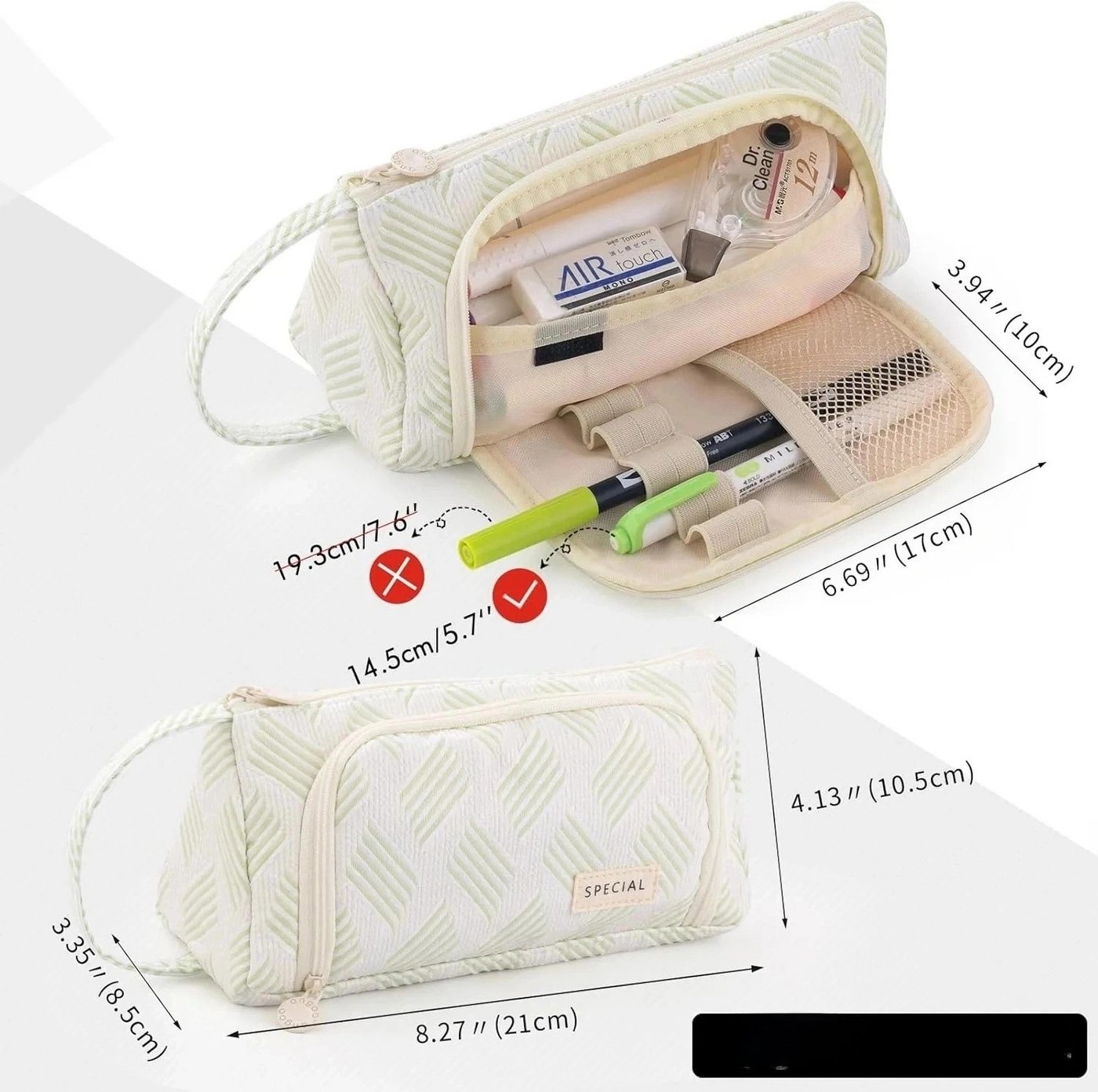 Coonoor Federmäppchen Mäppchen Federtaschen, Extra Groß Pencil Case Stifte Etui Schule, für Mädchen und Jungen – Bild 5 von 5