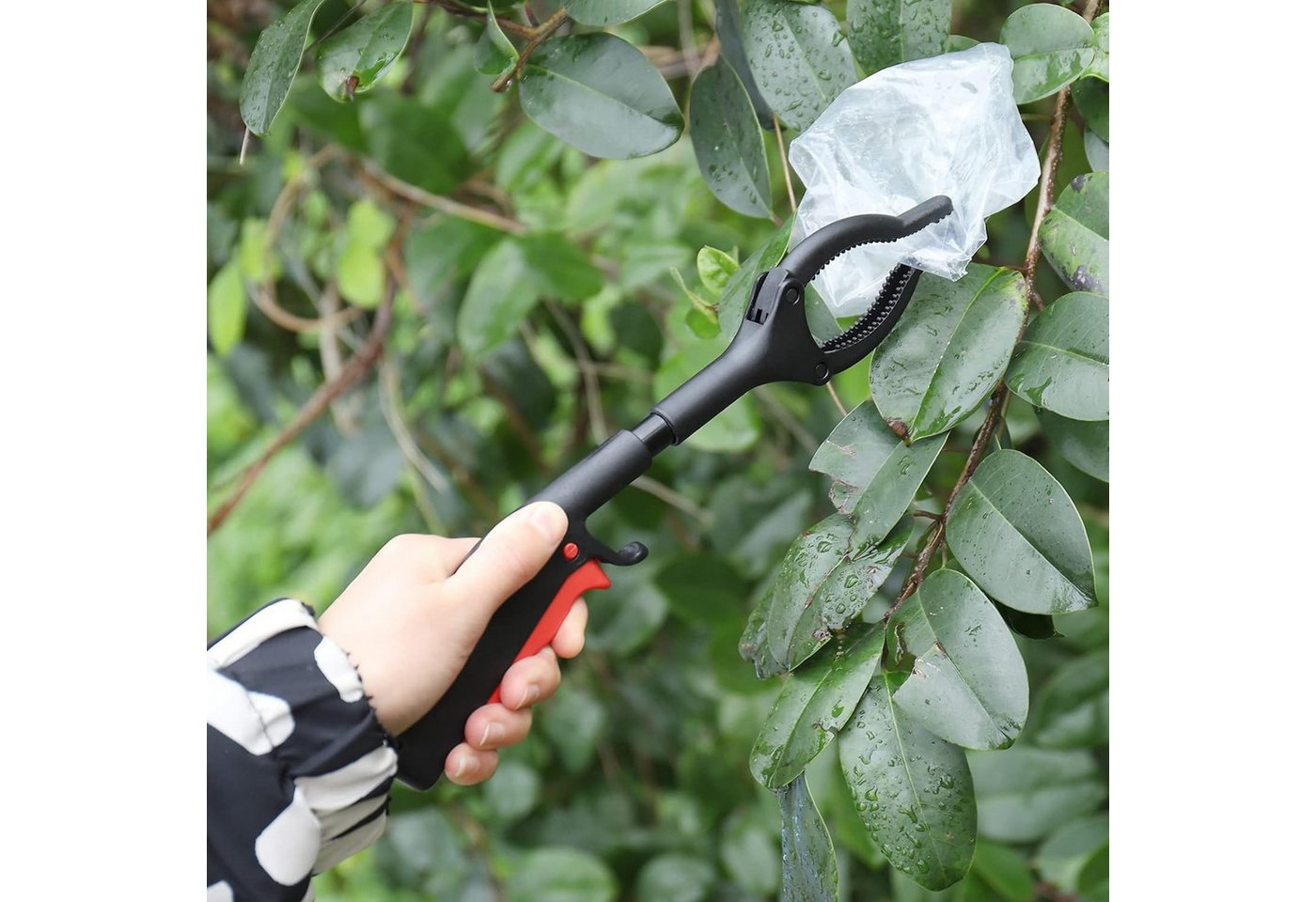 Coonoor Greifzange Müllgreifer, Greifzange,30cm Greifer Müllsammelzange, Kurze Müllzange, 2-tlg. – Bild 3 von 5