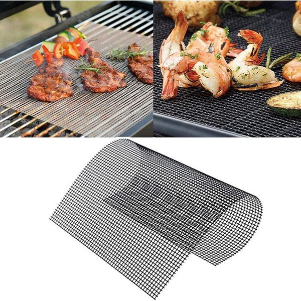 Coonoor Grillplatte Grillmatten Set, Gitter Grillmatte antihaftbeschichtet (2-St), zum Grillen von Fleisch, Gemüse, Kochen, Backen, Grillen und Backen