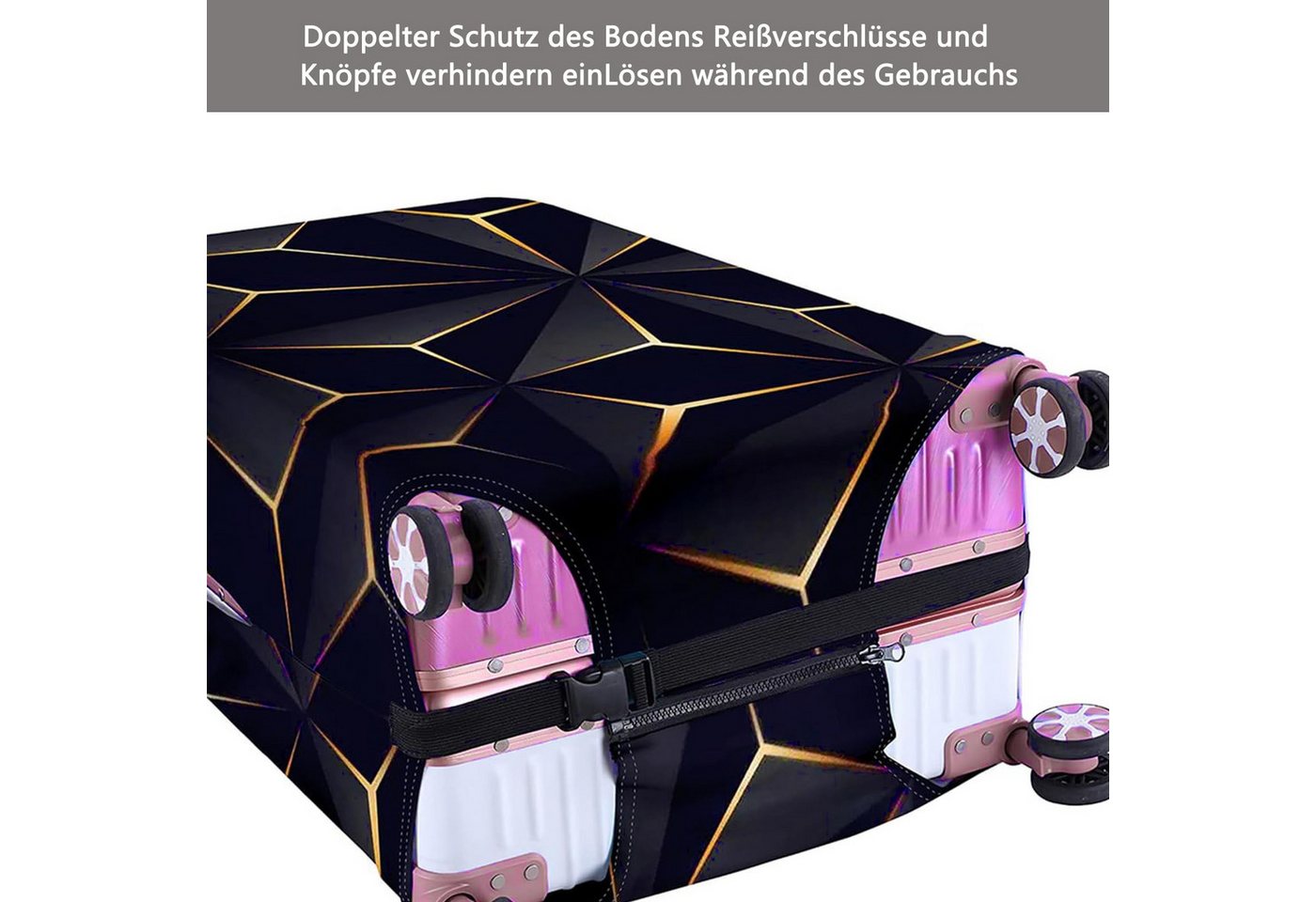 Coonoor Kofferhülle Koffer Hülle, 19-32 Zoll, Luggage Cover aus Polyester, Reisegepäck, Trolley Case Cover Protector – Bild 4 von 5