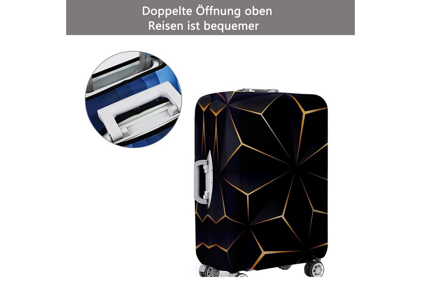 Coonoor Kofferhülle Koffer Hülle, 19-32 Zoll, Luggage Cover aus Polyester, Reisegepäck, Trolley Case Cover Protector – Bild 5 von 5