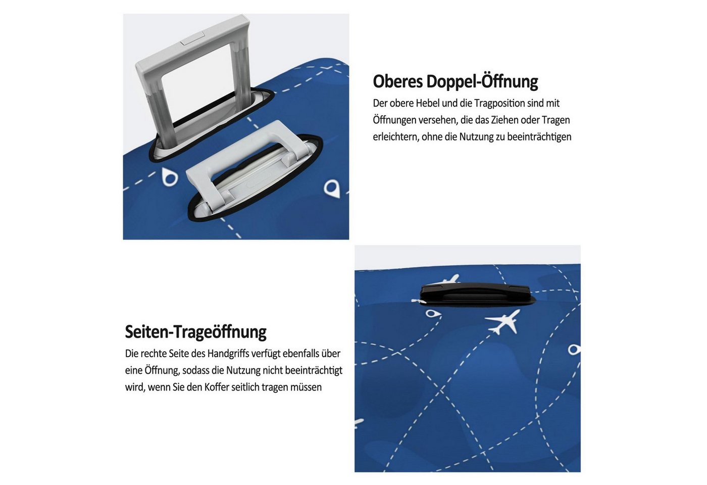 Coonoor Kofferhülle Koffer Staubschutz, elastische Kofferhülle, Verstärkte Kofferhülle (18-32 Zoll) – Bild 5 von 5