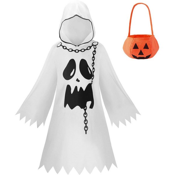 Coonoor Kostüm Geister Kostüm Kinder, Gespenst Kostüm für Mädchen Jungen, mit Kapuze, Baby Kleinkinder, Halloween Kinder Geist Kostüm
