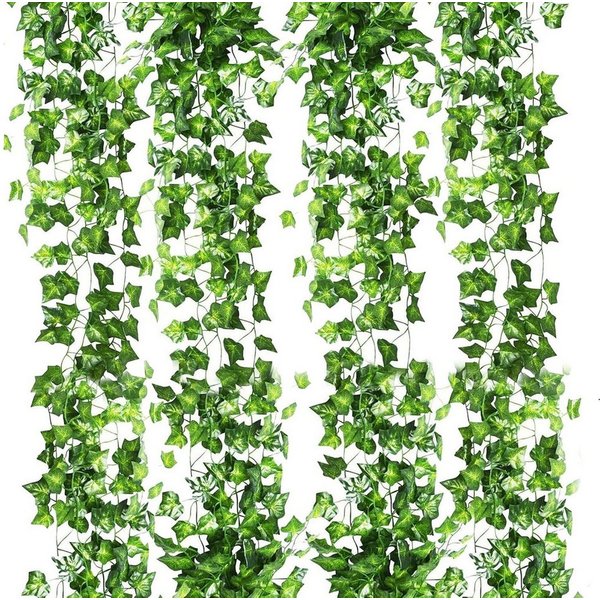 Kunstranke Efeu Künstlich, Efeu Girlande Hängend Ivy Leaves 220 cm, Coonoor, für Garten Hochzeit Weihnachts Neujahrs Party Wanddekoration
