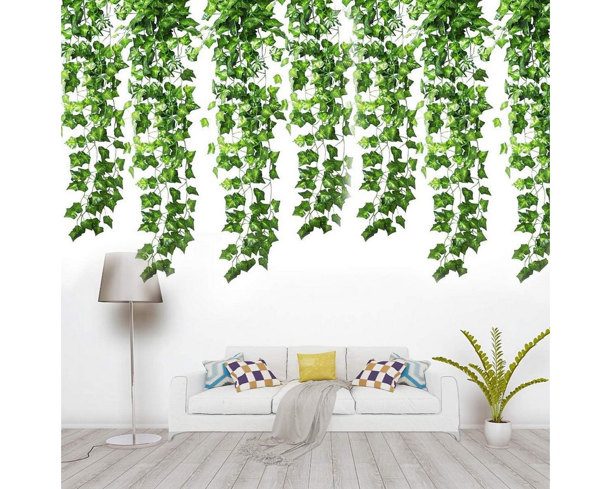 Kunstranke Efeu Künstlich, Efeu Girlande Hängend Ivy Leaves 220 cm, Coonoor, für Garten Hochzeit Weihnachts Neujahrs Party Wanddekoration – Bild 4 von 5