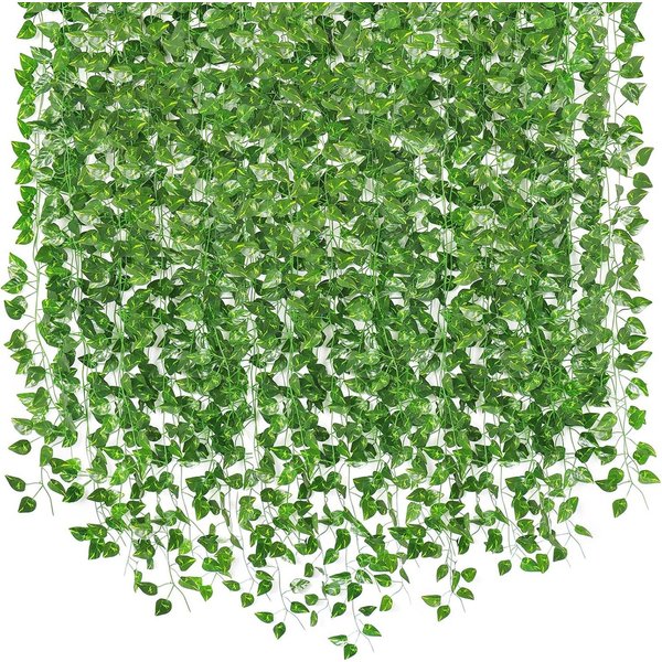 Kunstranke Efeu Künstlich, Efeu Girlande Hängend Ivy Leaves 220 cm, Coonoor, für Garten Hochzeit Weihnachts Neujahrs Party Wanddekoration