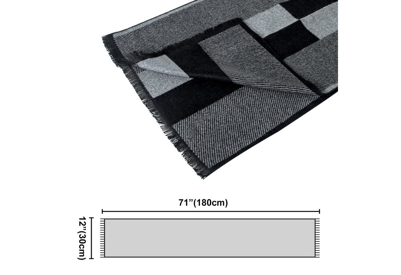 Coonoor Modeschal Herren Schal Winter Warm Dicker Klassisch Herrenschal 180 * 30cm – Bild 2 von 5