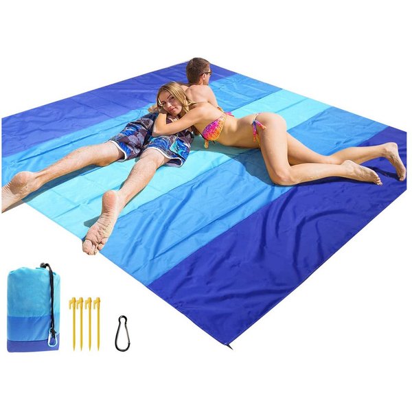 Picknickdecke Stranddecke Strandmatte Campingdecke, 210x200cm Wasserdicht, Sanddicht, Coonoor, 0.33kg Ultraleicht & Kompakt für Strand, Camping, Wandern, Pickni