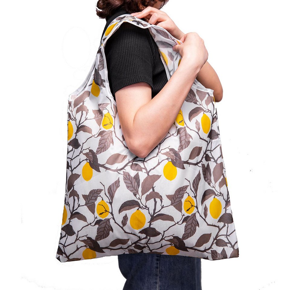 Coonoor Schultertasche Einkaufsshopper Faltbare Wiederverwendbarer Einkaufsbeutel 64x44cm (5-tlg) – Bild 2 von 5