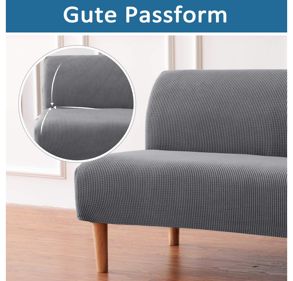 Coonoor Sofahusse Futonbezug ohne Armlehnen, Stretch-Sofabezug Maschinenwaschbar – Bild 4 von 5