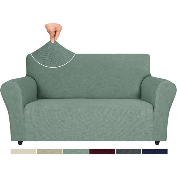 Coonoor Sofahusse Stretch Sofabezug, Sofa Überzug 1/2/3/4 Sitzer, Sofaschoner rutschfest, Elastisch Couch Überzug Mit Armlehnen, Sofaüberwurf Couch Überwurf