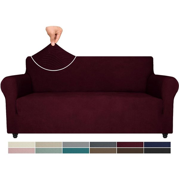 Coonoor Sofahusse Stretch Sofabezug, Sofa Überzug 1/2/3/4 Sitzer, Sofaschoner rutschfest, Elastisch Couch Überzug Mit Armlehnen, Sofaüberwurf Couch Überwurf