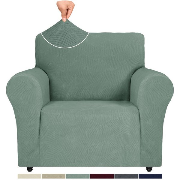 Coonoor Sofahusse Stretch Sofabezug, Sofa Überzug 1/2/3/4 Sitzer, Sofaschoner rutschfest, Elastisch Couch Überzug Mit Armlehnen, Sofaüberwurf Couch Überwurf