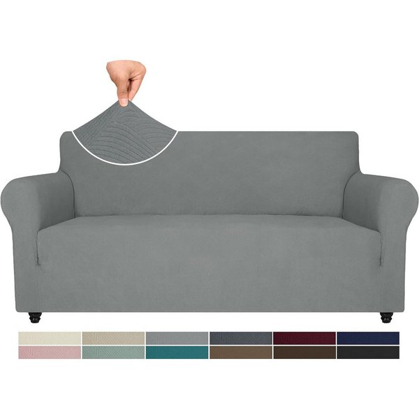 Coonoor Sofahusse Stretch Sofabezug, Sofa Überzug 1/2/3/4 Sitzer, Sofaschoner rutschfest, Elastisch Couch Überzug Mit Armlehnen, Sofaüberwurf Couch Überwurf