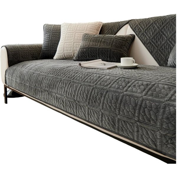 Coonoor Sofaschoner Milchsamt Superweiche Sofa Überzug L Form U 1/2/3/4 Sitzer, Sofaschoner Rutschfest, Sofaschoner Für Sitzfläche Couch