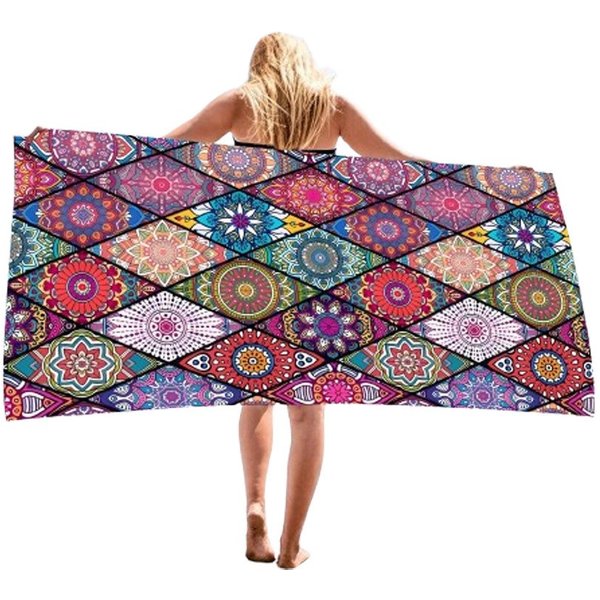 Coonoor Strandtuch XXL Badetuch Strandtuch Microfaser Strandhandtücher 1Set Beach Towels, 180x90 Schnelltrocknend Dünn Strandtücher Groß Leicht Badehandtuch