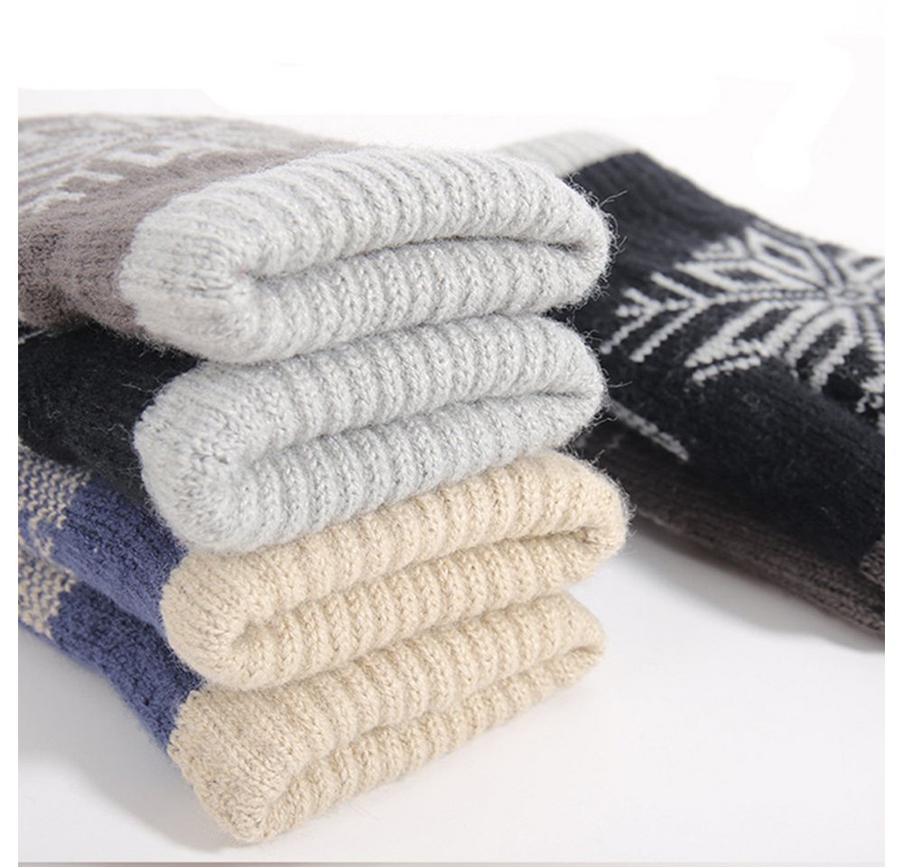 Coonoor Strickhandschuhe Winterhandschuhe Doppellagige Touchscreen Warm Handschuhe Weihnachten Warme Handschuhe – Bild 5 von 5