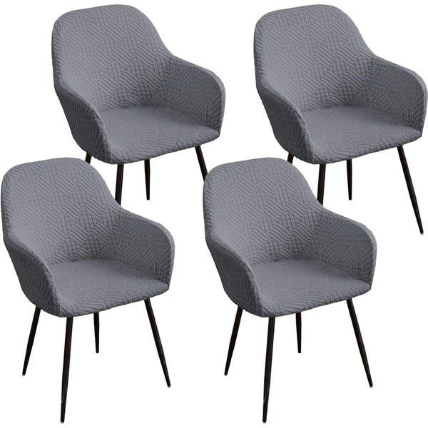 Coonoor Stuhlhusse Stuhlhussen Stretch Stuhlbezug Sesselbezug 2/4er Set, Schwingstühle mit Armlehnen Abnehmbare Schonbezug