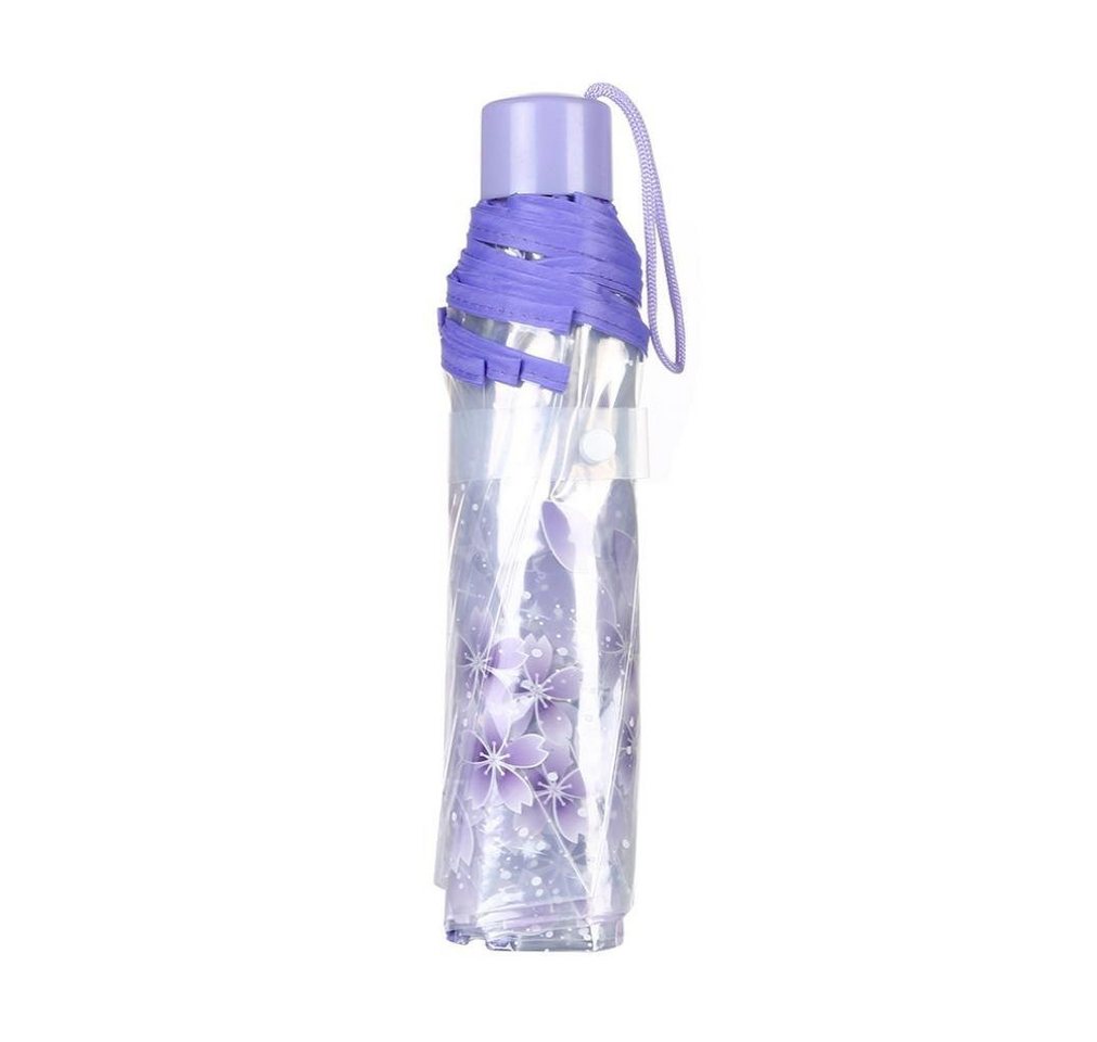 Coonoor Taschenregenschirm Minischirm Transparent, Stockregenschirm für Erwachsene, mit gewölbtem Dach und leichtem Wind- und Regenschutz – Bild 3 von 4