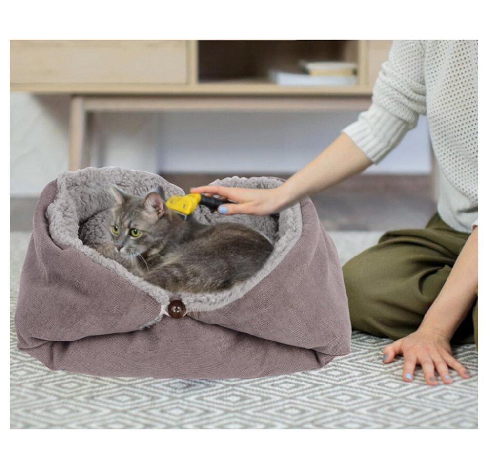 Coonoor Tierbett Katzenbett Matte, 3 in 1 Katzenkissen,Waschbar Katzenbett Flauschig, für Katze und Hunde – Bild 5 von 5