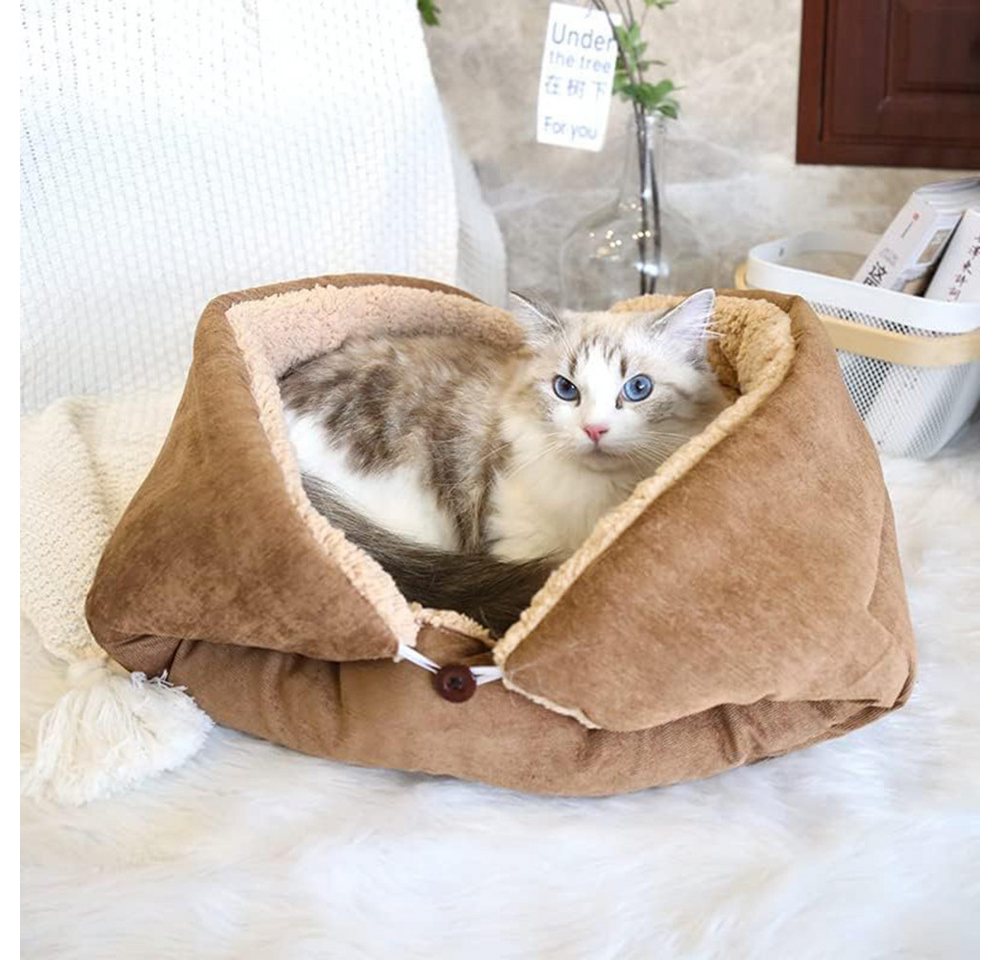 Coonoor Tierbett Katzenbett Matte, 3 in 1 Katzenkissen,Waschbar Katzenbett Flauschig, für Katze und Hunde – Bild 2 von 5