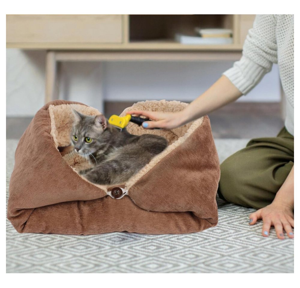 Coonoor Tierbett Katzenbett Matte, 3 in 1 Katzenkissen,Waschbar Katzenbett Flauschig, für Katze und Hunde – Bild 5 von 5